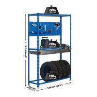 Simonrack Werkbank KIT SIMONRACING BOX PLUS 3/400 blau, verzinkt 1 Schublade 100  ( 447109233201043 )