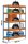 Simonrack Schwerlastregal KIT BRICOFORTE 1006-5 CHIPBOARD 458100040201065 orange, blau 100,0 x 60,0 x 200,0 cm