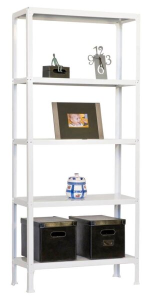 Simonrack Schwerlastregal KIT HOMECLICK MINI 5/300 222100205188035 weiß 80,0 x 30,0 x 180,0 cm
