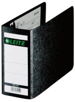 LEITZ 1078 Ordner schwarz marmoriert Karton 7,8 cm DIN A6...