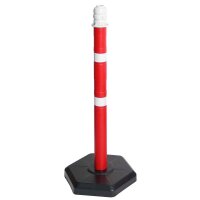 WIHEDÜ Absperrpfosten weiß/rot, 4 St.