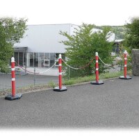WIHEDÜ Absperrpfosten weiß/rot, 4 St.