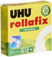 UHU rollafix INVISIBLE Klebefilm matt 19,0 mm x 33,0 m 1 Rolle