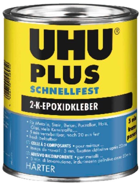 UHU PLUS SCHNELLFEST Härter 2 Komponenten-Kleber 855,0 g, 1 St.