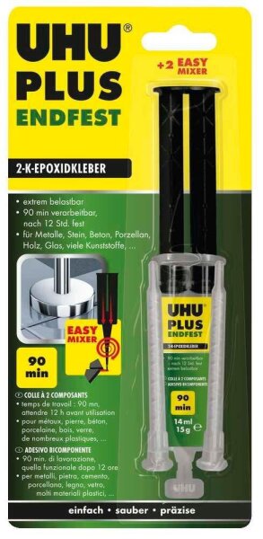 UHU PLUS SCHNELLFEST 2 Komponenten-Kleber 15,0 g, 1 St.