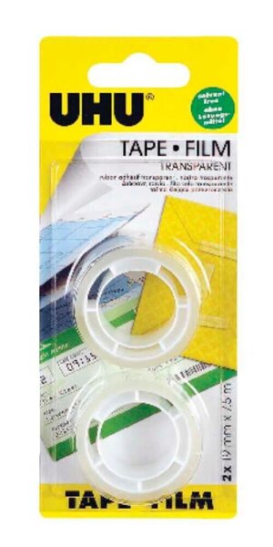 UHU Klebefilm transparent 19,0 mm x 7,5 m 2 Rolle