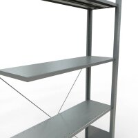 SCHULTE Anbau-Schwerlastregal 12745-130 silber 130,0 x 40,0 x 200,0 cm