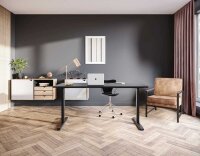 actiforce STEELFORCE 1050 elektrisch höhenverstellbares Schreibtischgestell schwarz ohne Tischplatte, T-Fuß-Gestell schwarz 115,0 - 175,0 x 75,0 cm