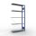 SCHULTE Anbau-Schwerlastregal 12645-130-B silber 130,0 x 40,0 x 200,0 cm