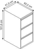 BISLEY Hängeregistraturschrank silber 3 Schubladen...