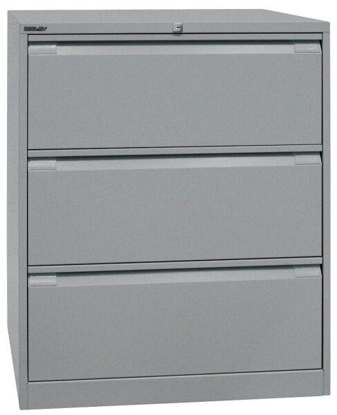 BISLEY Hängeregistraturschrank silber 3 Schubladen 80,0 x 62,2 x 101,6 cm, 1 St.
