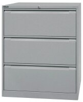 BISLEY Hängeregistraturschrank silber 3 Schubladen 80,0 x 62,2 x 101,6 cm, 1 St.