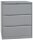 BISLEY Hängeregistraturschrank silber 3 Schubladen 80,0 x 62,2 x 101,6 cm, 1 St.