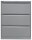 BISLEY Hängeregistraturschrank silber 3 Schubladen 80,0 x 62,2 x 101,6 cm, 1 St.