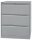 BISLEY Hängeregistraturschrank silber 3 Schubladen 80,0 x 62,2 x 101,6 cm, 1 St.