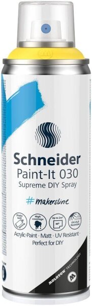 Schneider Paint-It 030 Supreme DIY Acrylspray Sprühfarbe gelb, 1 St.