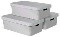 curver INFINITY Aufbewahrungsboxen-Set grau, 3 St.  (...