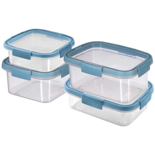curver Frischhaltedosen-Set SMART FRESH ECO blau 0,9 /1,0 / 1,1 / 1,2 l, 1 Set