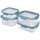 curver Frischhaltedosen-Set SMART FRESH ECO blau 0,9 /1,0 / 1,1 / 1,2 l, 1 Set
