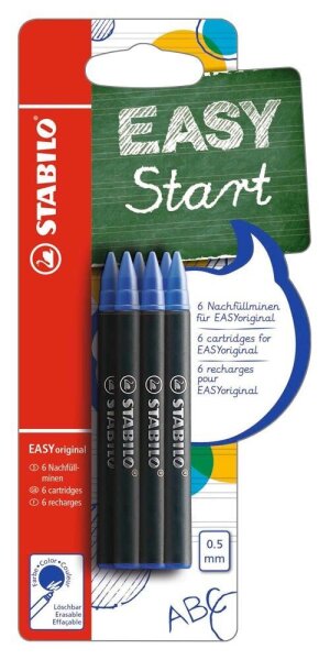 STABILO EASYoriginal Tintenrollerminen blau 0,5 mm 6 St.
