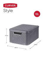 curver STYLE Aufbewahrungsboxen-Set anthrazit, 1 Set