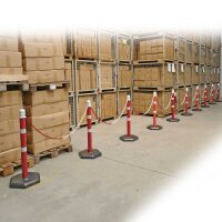WIHEDÜ Absperrpfosten weiß/rot, 10 St.