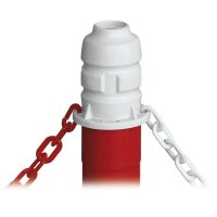 WIHEDÜ Absperrpfosten weiß/rot, 10 St.