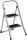 Klapptritt silber 2 Stufen, H: 81,0 cm