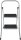 Klapptritt silber 2 Stufen, H: 81,0 cm