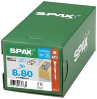SPAX® Holzbauschrauben T40 Tellerkopf Edelstahl A2 0257000800805 8 mm x 80 mm, 50 St.
