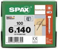 SPAX® Holzbauschrauben T30 Zylinderkopf WIROX 1211010601405 6 mm x 140 mm, 100 St.