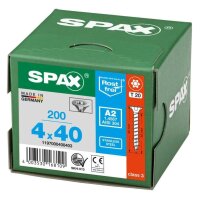 SPAX® Universalschrauben T20 Senkkopf BLANK A2 1197000400403 4 mm x 40 mm, 200 St.
