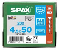 SPAX® Universalschrauben T20 Senkkopf BLANK A2 1197000450503 4,5 mm x 50 mm, 200 St.