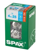 SPAX® Spenglerschrauben T20 Linsensenkkopf A2 4587000450257 4,5 mm x 25 mm, 75 St.