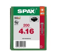 SPAX® Universalschrauben T20 Halbrundkopf BLAX 0201040400163 4 mm x 16 mm, 200 St.