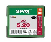 SPAX® Universalschrauben T20 Halbrundkopf BLAX 0201040500203 5 mm x 20 mm, 200 St.