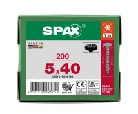 SPAX® Universalschrauben T20 Halbrundkopf BLAX 0201040500403 5 mm x 40 mm, 200 St.