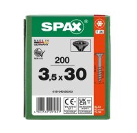 SPAX® Universalschrauben T20 Senkkopf BLAX 0191040350303 3,5 mm x 30 mm, 200 St.