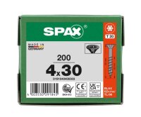 SPAX® Universalschrauben T20 Senkkopf BLAX 0191040400303 4 mm x 30 mm, 200 St.