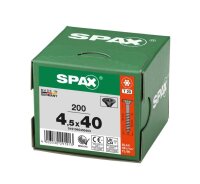 SPAX® Universalschrauben T20 Senkkopf BLAX 0191040450403 4,5 mm x 40 mm, 200 St.