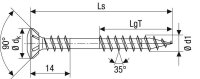 SPAX® Fassadenschrauben T20 Linsensenkkopf BLAX A2 25470404504322 4,5 mm x 43 mm, 200 St.