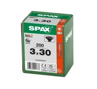 SPAX® Universalschrauben T10 Senkkopf BLAX 0191040300303 3 mm x 30 mm, 200 St.