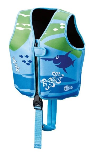 BECO unisex Kinder-Schwimmweste blau/grün Größe M