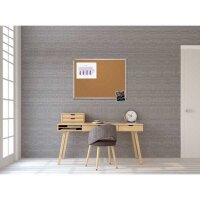 FRANKEN Pinnwand U-Act!Line® 90,0 x 60,0 cm Kork braun
