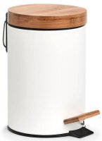 Zeller Kosmetikeimer 3,0 l Bambus, weiß, 1 St.