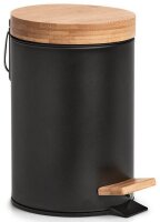 Zeller Kosmetikeimer 3,0 l Bambus, schwarz, 1 St.