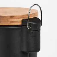 Zeller Kosmetikeimer 3,0 l Bambus, schwarz, 1 St.