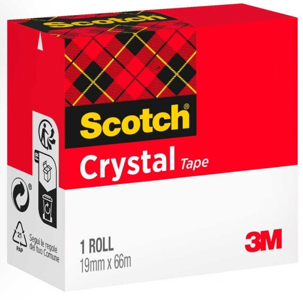 Scotch Crystal Klebefilm kristall-klar 19,0 mm x 33,0 m 1 Rolle