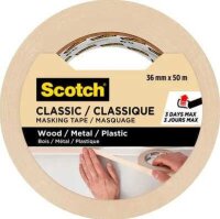 Scotch CLASSIC Kreppband beige 36,0 mm x 50,0 m 1 Rolle  ( 7100332619 )