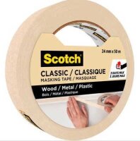 Scotch CLASSIC Kreppband beige 24,0 mm x 50,0 m 1 Rolle
